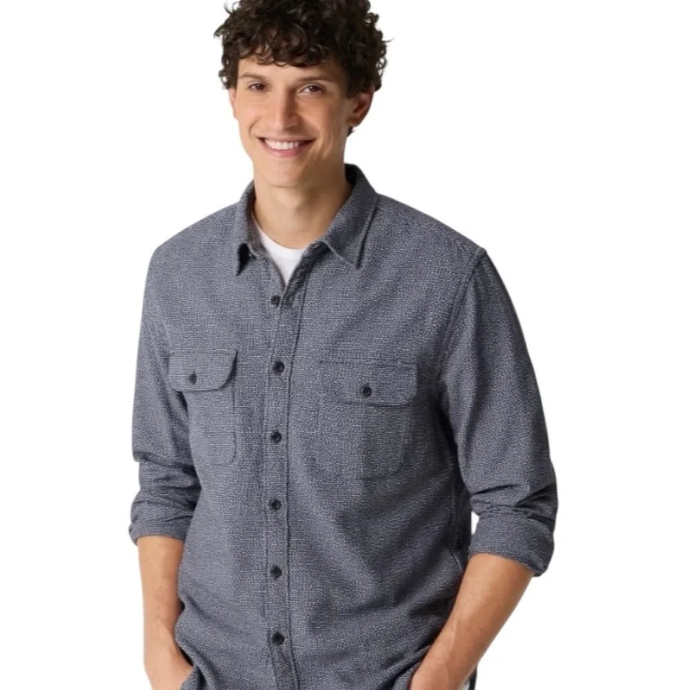 J. Crew Woven Work Shirt for Men in Blue Melange